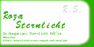 roza sternlicht business card